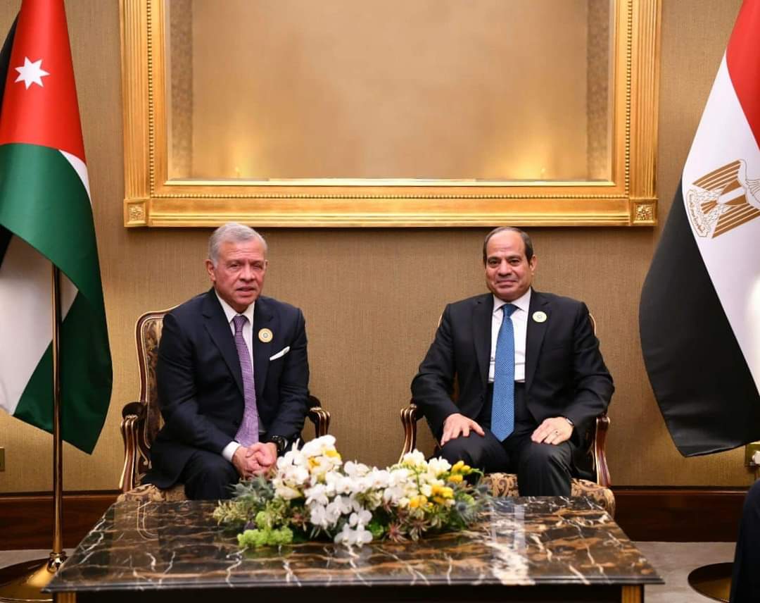 السيسي والعاهل الأردني يناقش سُبل التعاون والوضع الحالي في غزة